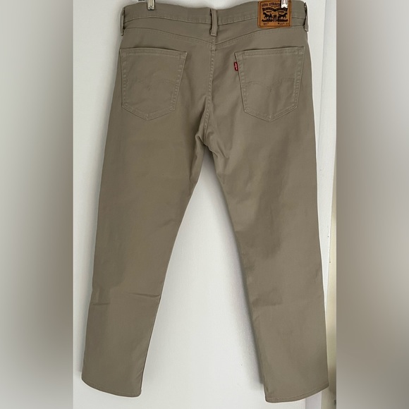 Mens Khaki Denim Levi Strauss & Co. Slim Fit 511 5 Pocket Jeans - Picture 3 of 6